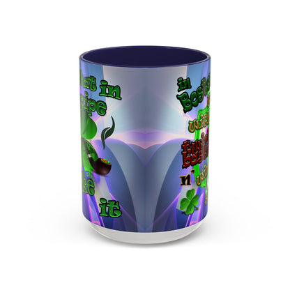 celtics logo - Accent Mug (grey-pink wave)