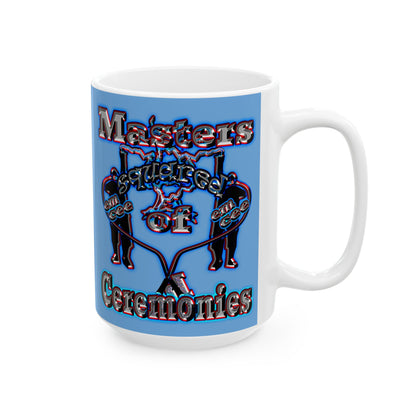em cee squared - White Mug (light blue)
