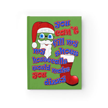 santa's shoes - journal-blank (green)