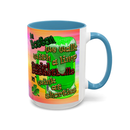 celtics logo - Accent Mug (color blur)