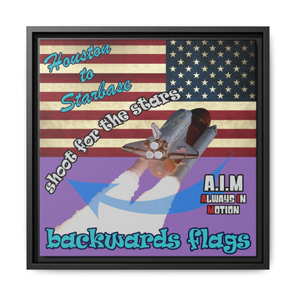 shoot for the stars - framed canvas art (light purple)