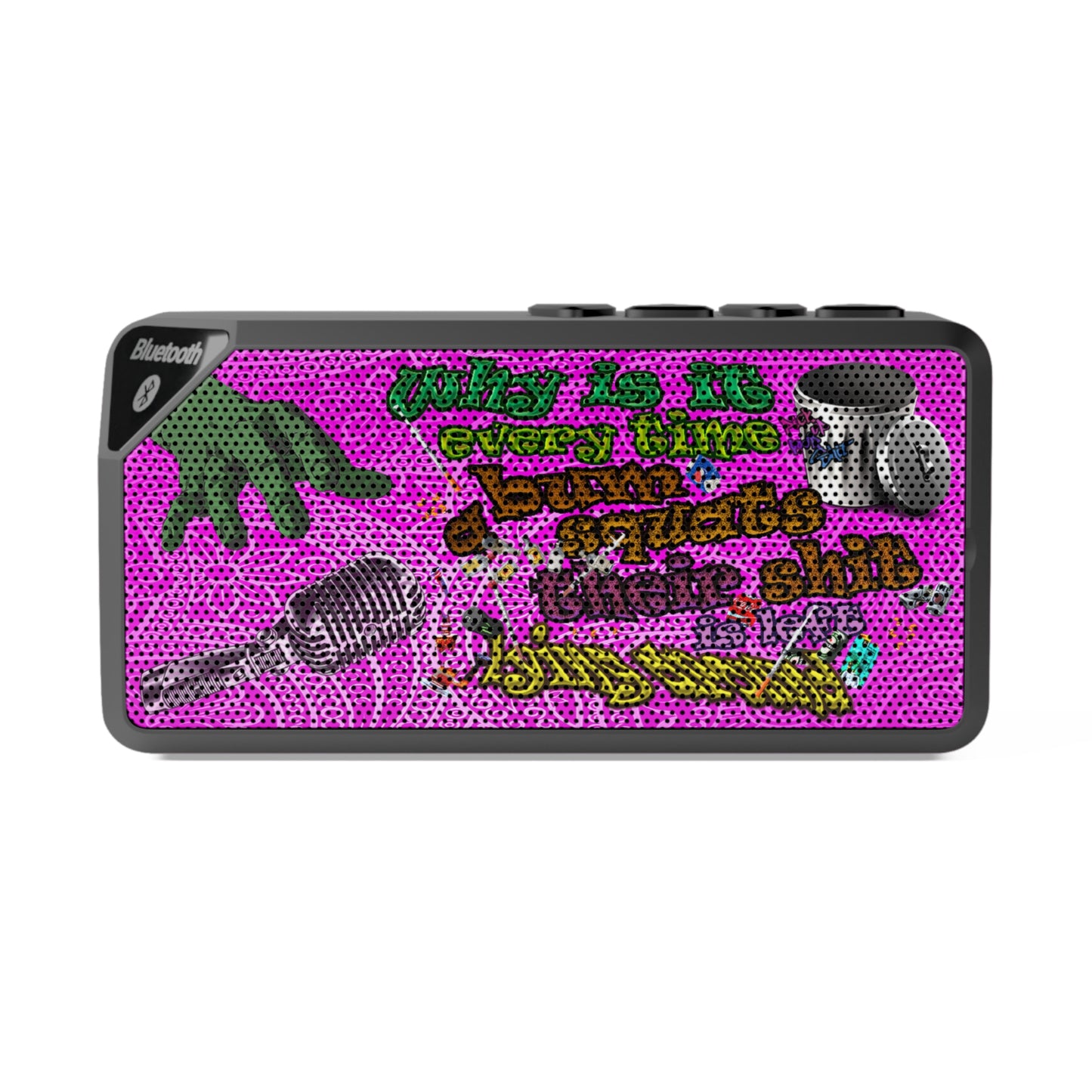 the bum's shit - Jabba Bluetooth Speaker (pink swirl)