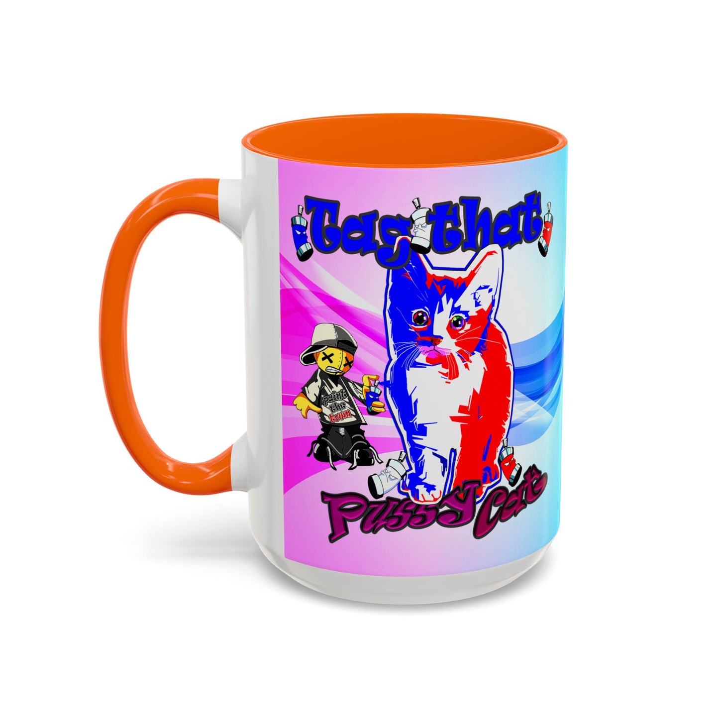 tag that - Accent Mug (light blue-pink wave)