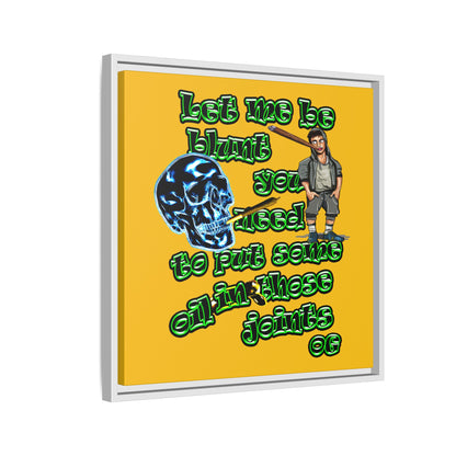 og - framed canvas art (yellow)