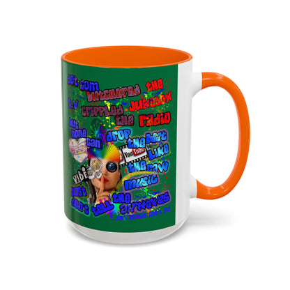 drop the beat - Accent Mug (dark green)