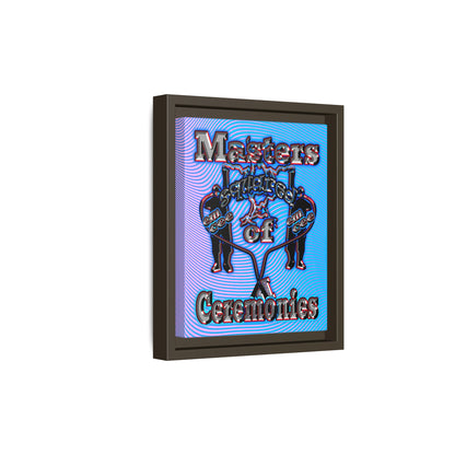 em cee squared - framed canvas art (light blue-purple wave)