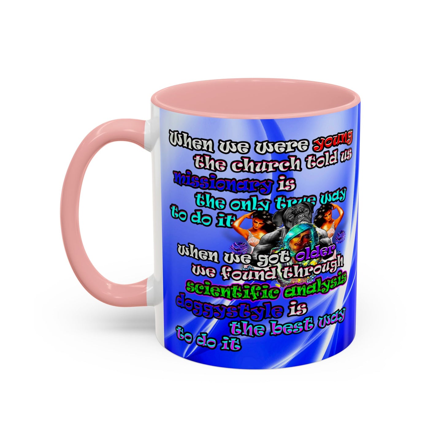 doggystyle - Accent Mug (blue-white wave)