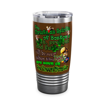 christmas spirits of boston - Ringneck Tumbler, 20oz (brown)