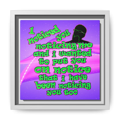 noticed you noticing - framed canvas art (purple-pink wave)