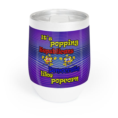 popping like popcorn - Chill Wine Tumbler (purple wave)