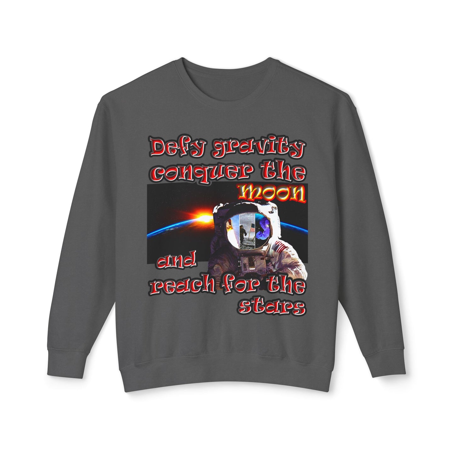 defy conquer reach - Unisex Lightweight Crewneck Sweatshirt
