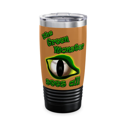 green monster - Ringneck Tumbler, 20oz (light brown)