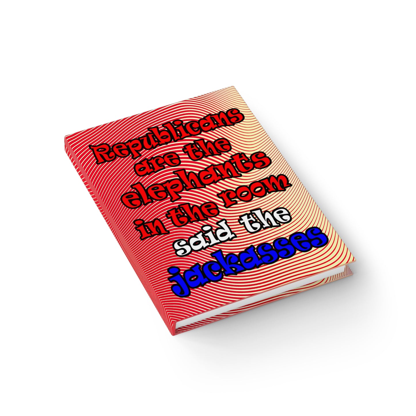 donkeys and elephants - journal-blank (yellow-orange wave)