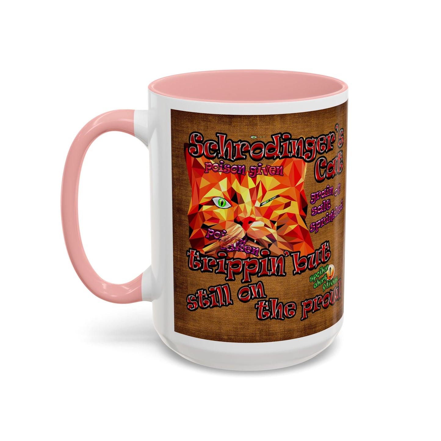 schrodinger's cat - Accent Mug (brown papyrus)
