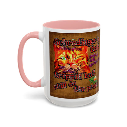 schrodinger's cat - Accent Mug (brown papyrus)