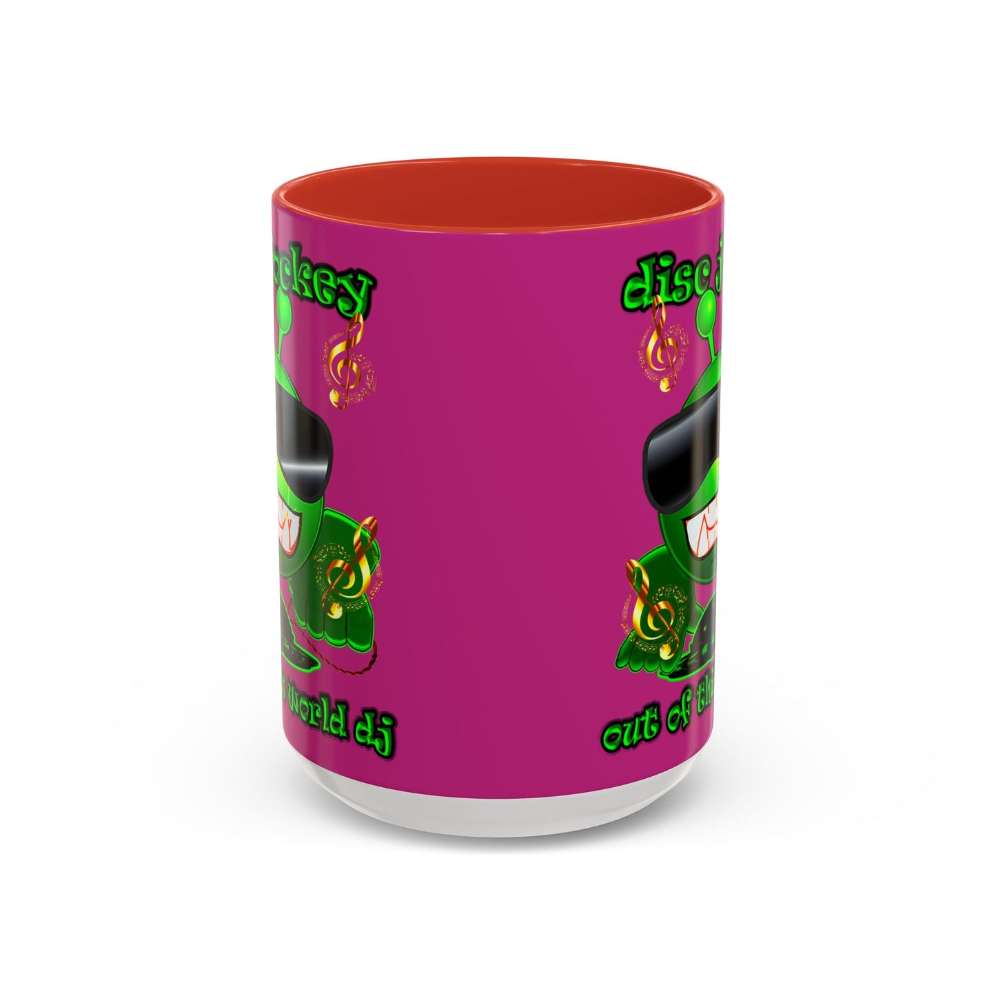 disc jockey - Accent Mug (pink)