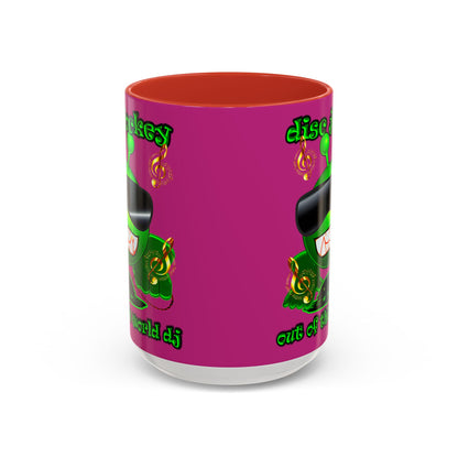 disc jockey - Accent Mug (pink)