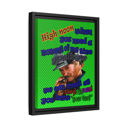 high noon - framed canvas art (logo green)