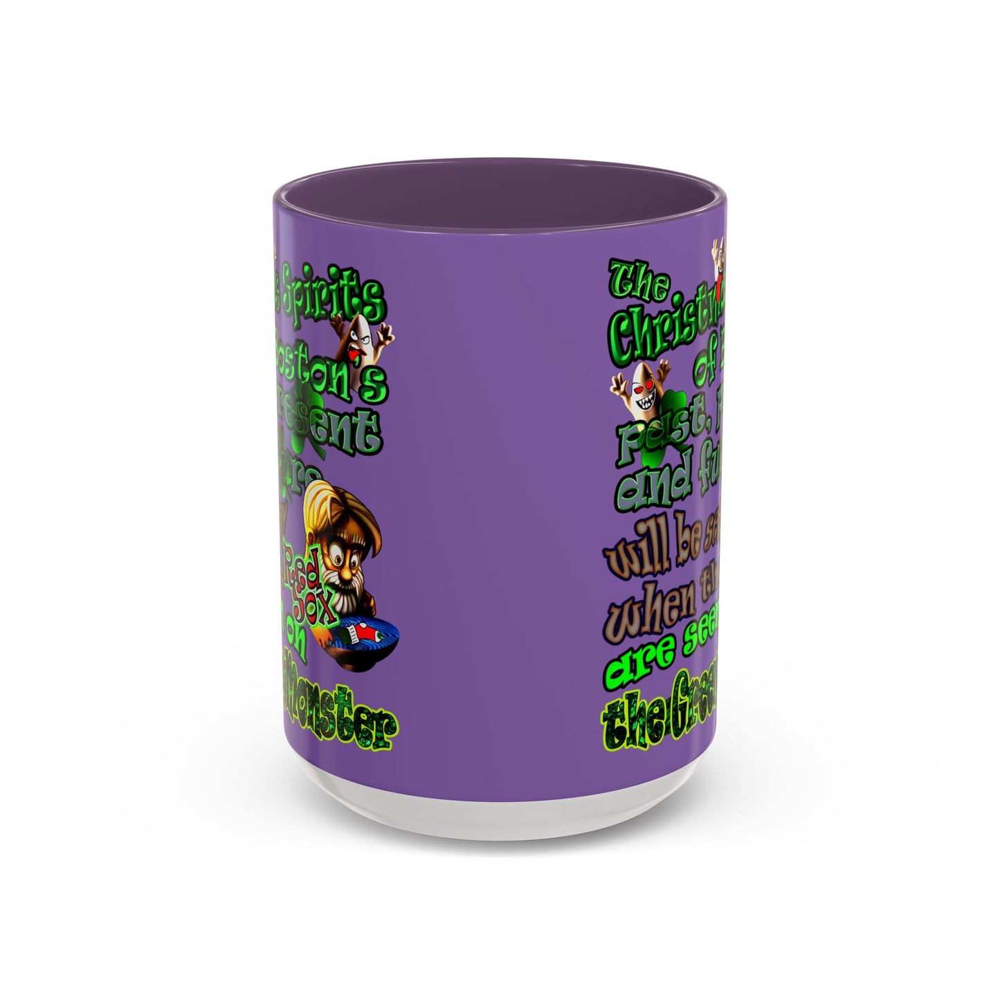 christmas spirits of boston - Accent Mug (light purple)