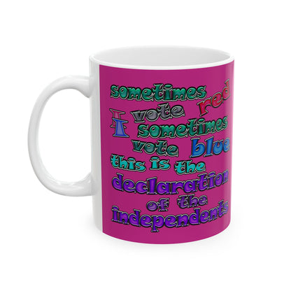 declaration of the independents - White Mug (pink)
