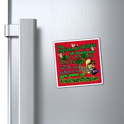 christmas spirits of boston - Magnets - (dark red)