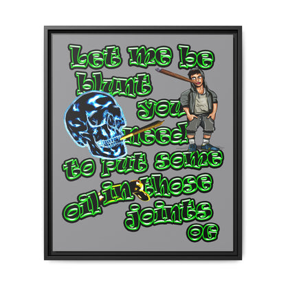 og - framed canvas art (grey)