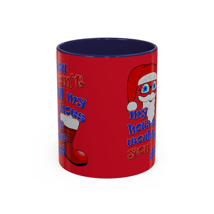 santa's shoes - Accent Mug (dark red)
