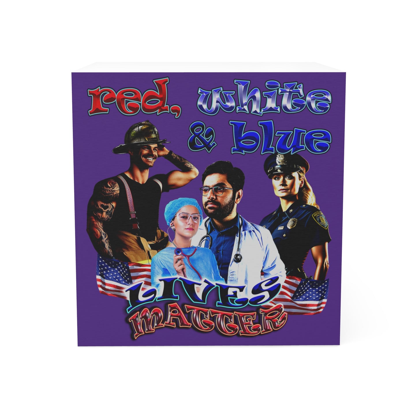 rw&b lives matter - note cube (purple)