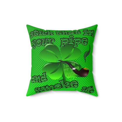 celtics logo - Spun Polyester Square Pillow - (logo green)