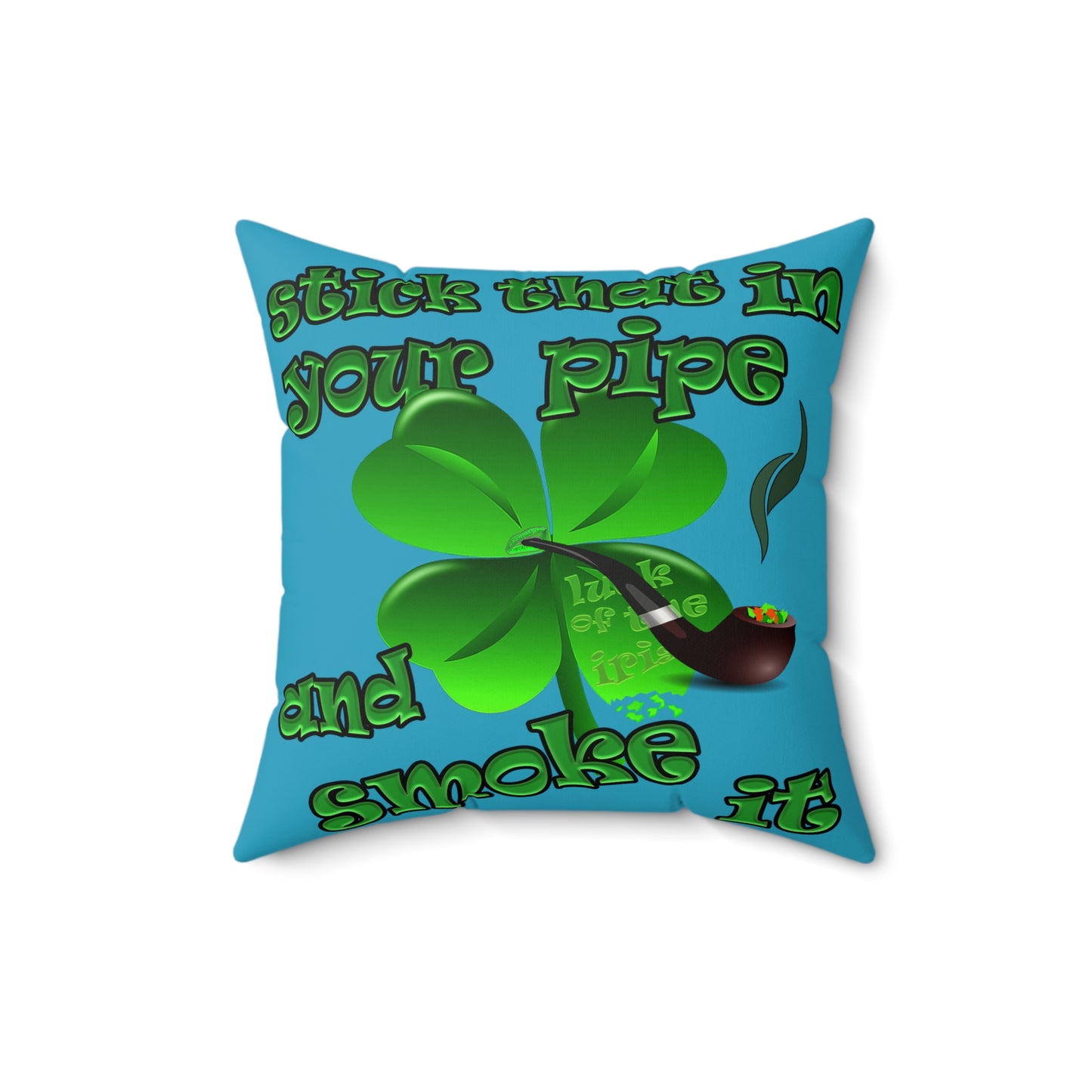 celtics logo - Faux Suede Square Pillow - (turquoise)