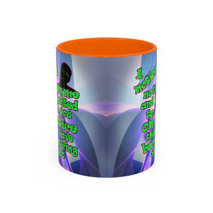 noticed you noticing - Accent Mug (grey-pink wave)