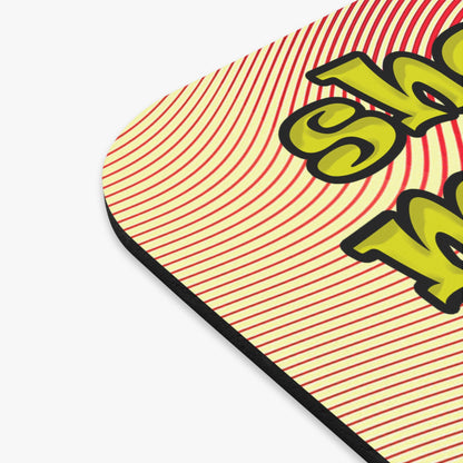 shoot the moon again - Mouse Pad (Rectangle) (yellow-orange wave)