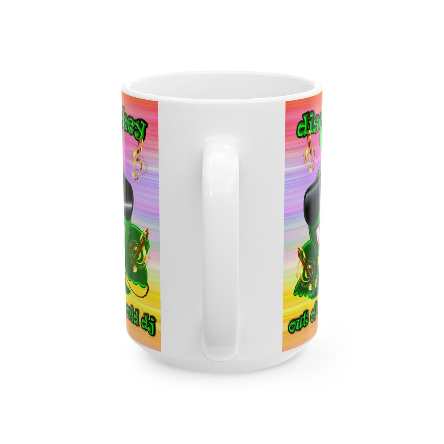disc jockey - White Mug (color blur)