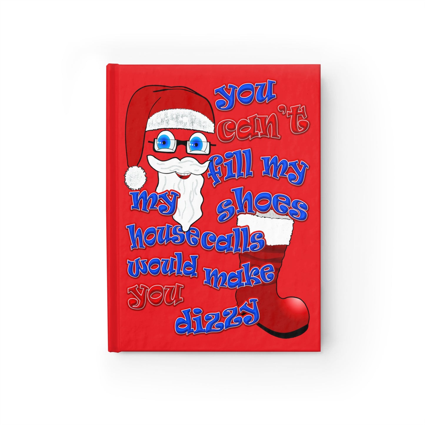 santa's shoes - journal-blank (red)