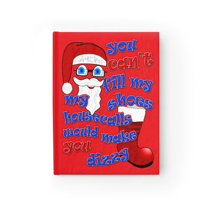 santa's shoes - journal-blank (red)