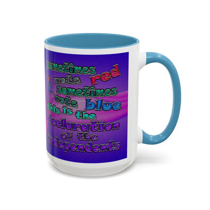 declaration of the independents - Accent Mug (purple-pink wave)