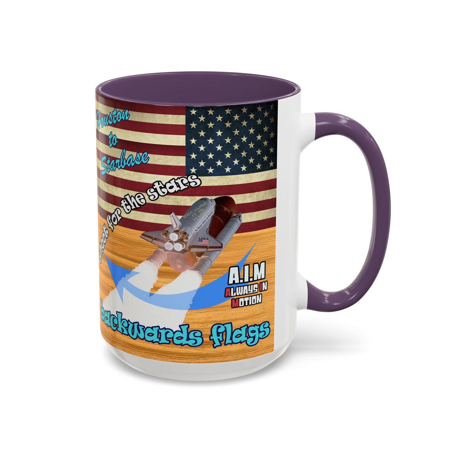 shoot for the stars - Accent Mug (butterscotch wood finish)