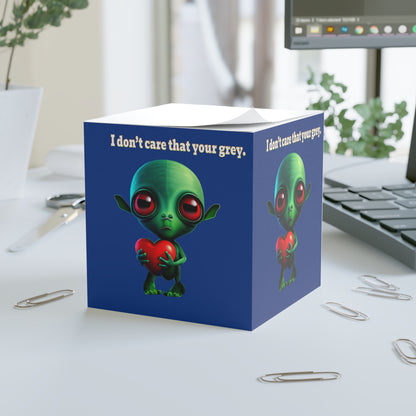 I don't care that your grey - note cube (dark blue)