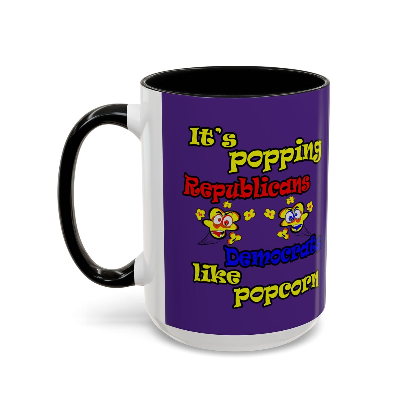 popping like popcorn - Accent Mug (purple)