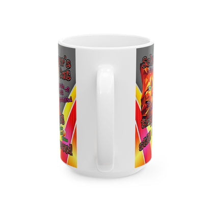 schrodinger's cat - White Mug (rainbow split)