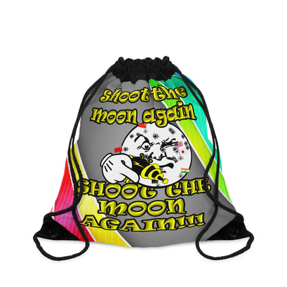shoot the moon again - Drawstring Bag (rainbow split)
