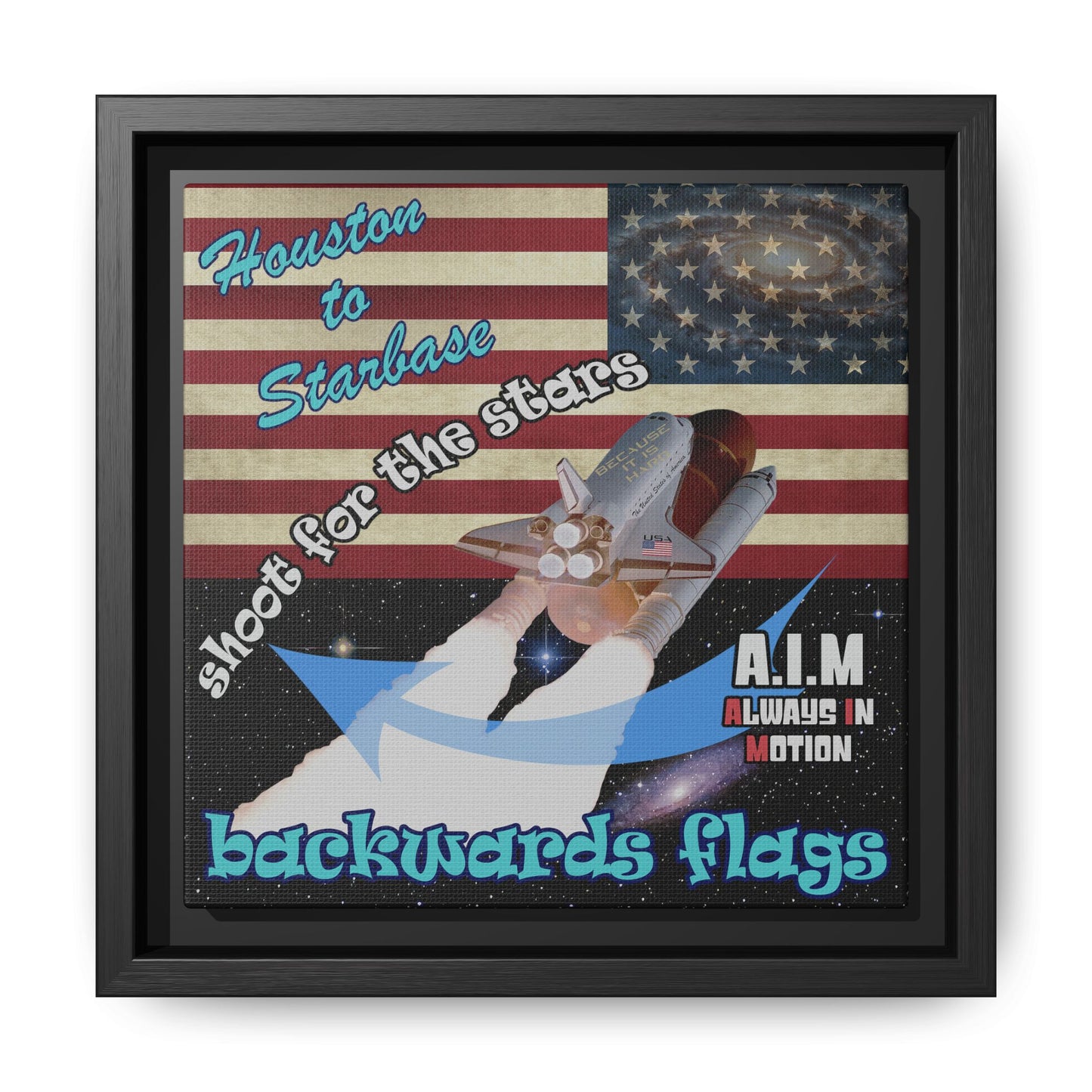 shoot for the stars - framed canvas art