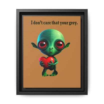 I don't care that your grey - framed canvas art (light brown)