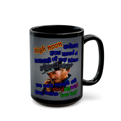 high noon - Black Mug (grey-light grey)