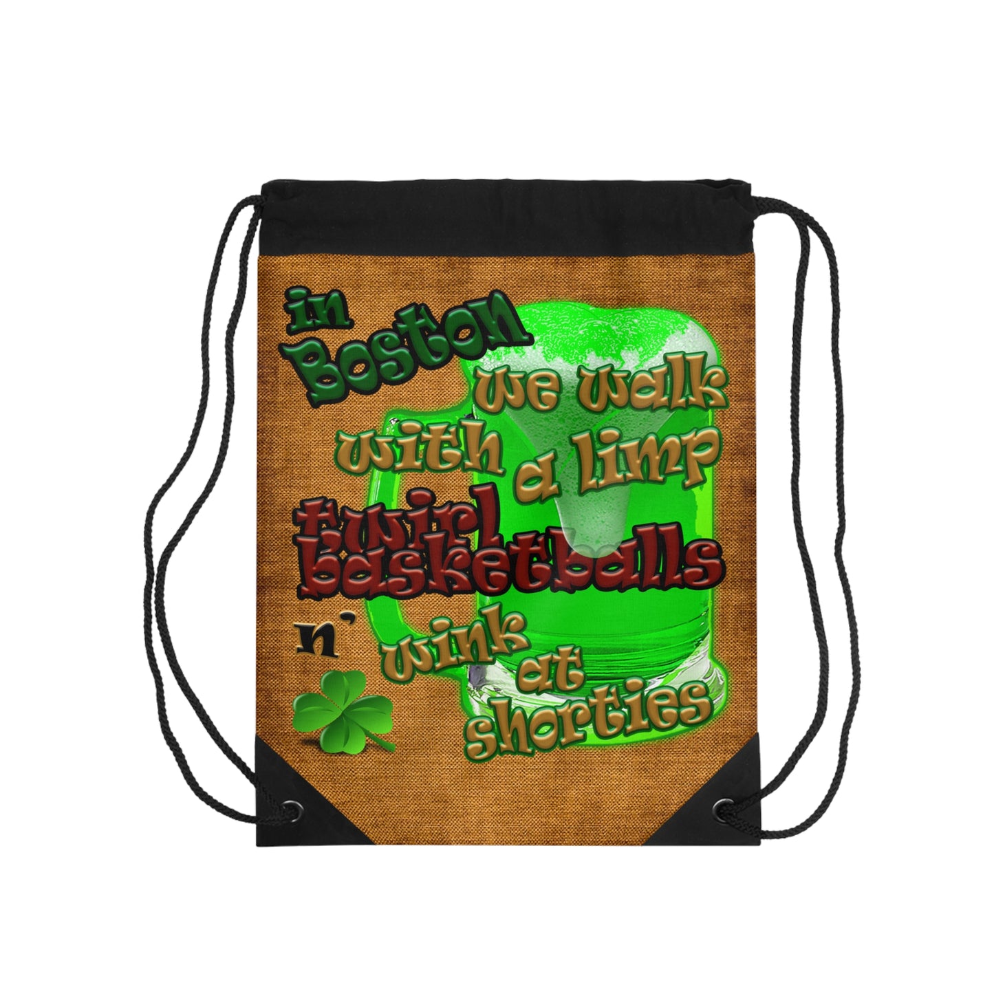 celtics logo - Drawstring Bag (dichromatic brown papyrus)