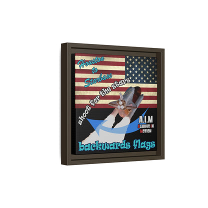 shoot for the stars - framed canvas art (black)