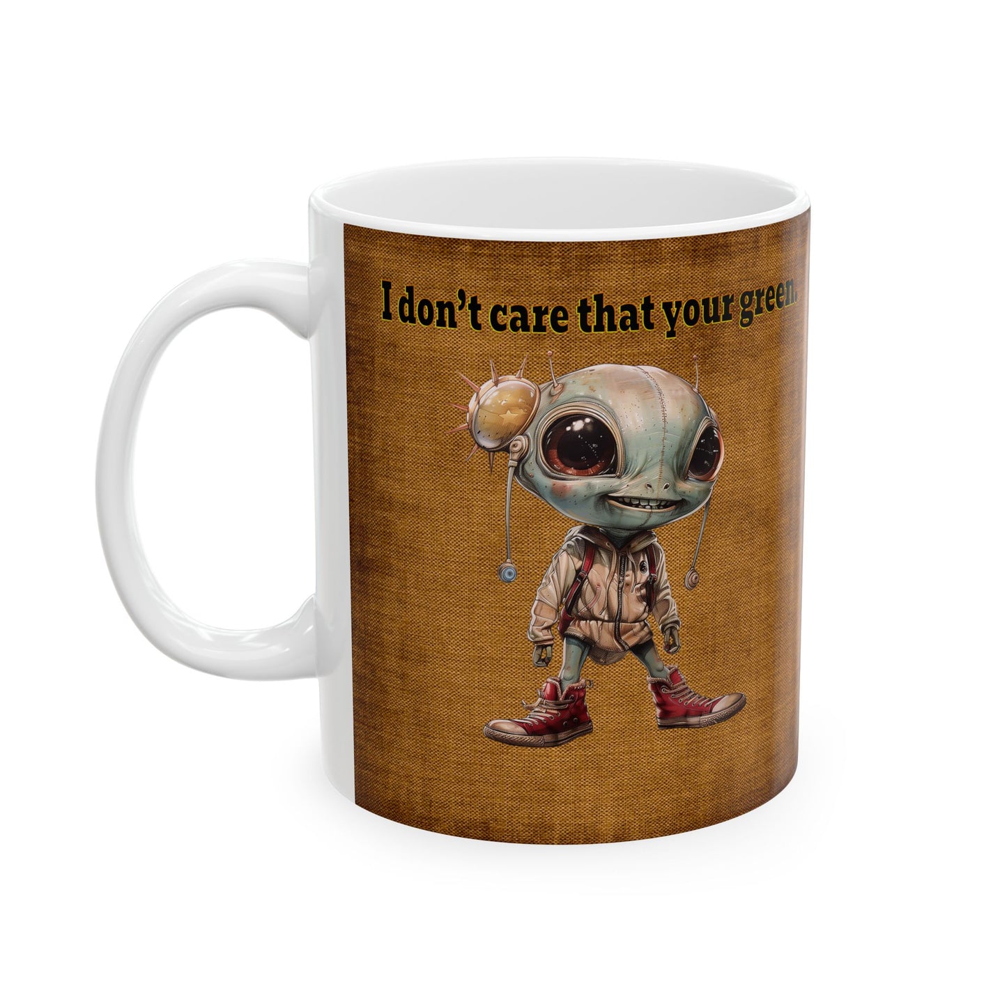 I don't care that your grey - White Mug (brown papyrus)