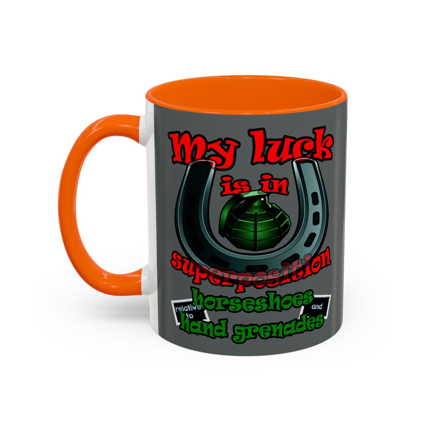 my luck - Accent Mug (dark grey)