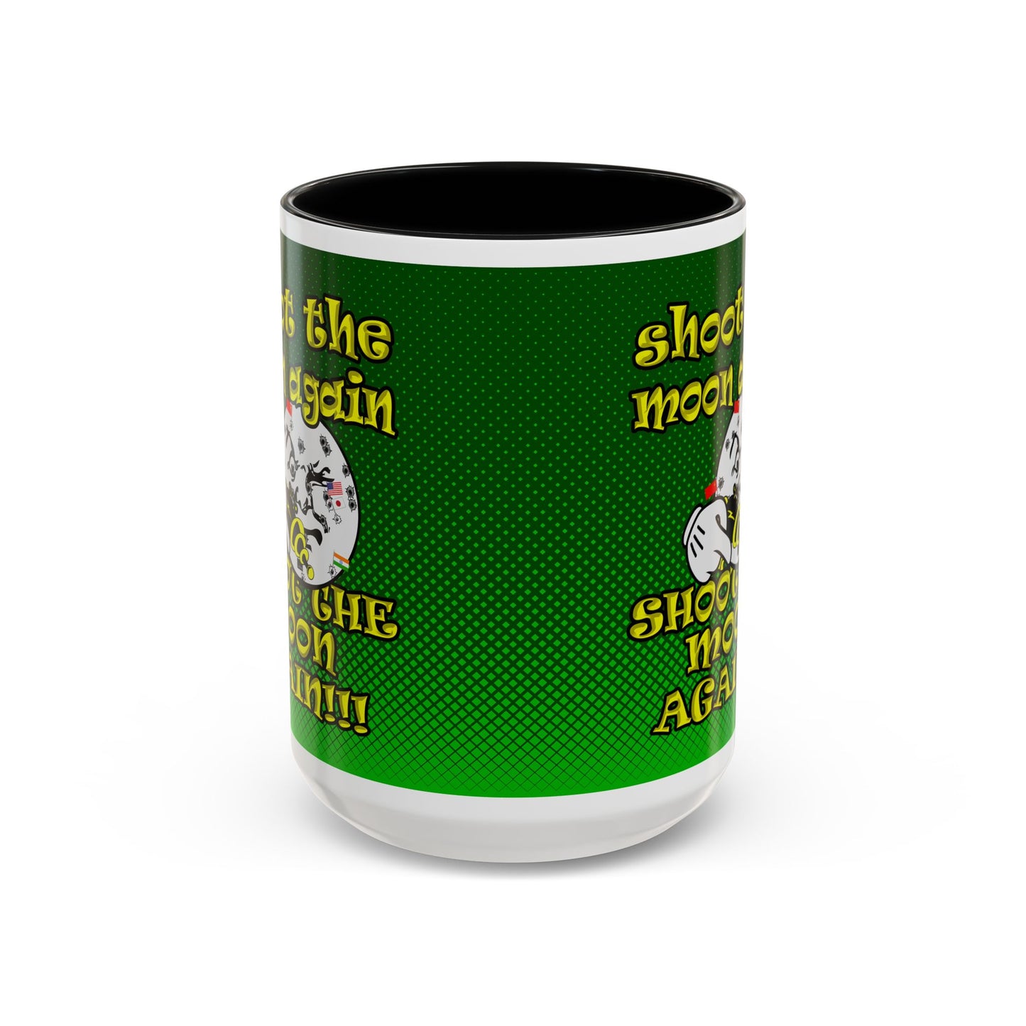 shoot the moon again - Accent Mug (logo green)