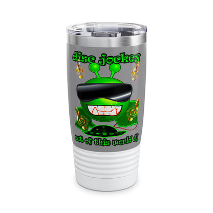 disc jockey - Ringneck Tumbler, 20oz (grey)
